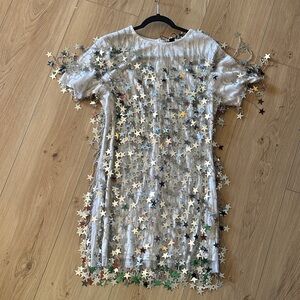 NWT Nasty Gal sequin star fringe dress